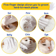 Load image into Gallery viewer, PETKKA Waterless 1-min No Rinse Grooming Cleaning Bathing Gloves for Cat, Kitten, Rabbit, Guinea Pig - Tearless. Removes Dandruff. Dry Clean without Shampoo and Wipes  (6 individual packs)