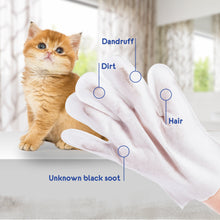 Load image into Gallery viewer, PETKKA Waterless 1-min No Rinse Grooming Cleaning Bathing Gloves for Cat, Kitten, Rabbit, Guinea Pig - Tearless. Removes Dandruff. Dry Clean without Shampoo and Wipes  (6 individual packs)