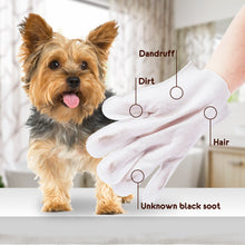 Load image into Gallery viewer, PETKKA Waterless 1-min No Rinse Grooming Cleaning Bathing Gloves for Dog - Tearless. Removes Dandruff. Dry Clean without Shampoo and Wipes (6 individual packs)
