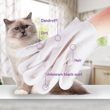 Load image into Gallery viewer, PETKKA Waterless 1-MIN No Rinse Grooming Cleaning Bathing Gloves for Cat - Tearless. Removes Dandruff. The Ideal Bathing Your Pet Dog Cat. Dry Clean without Shampoo and Wipes (6 individual packs)
